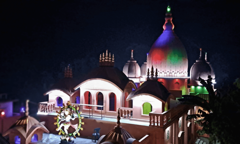 Temple at night